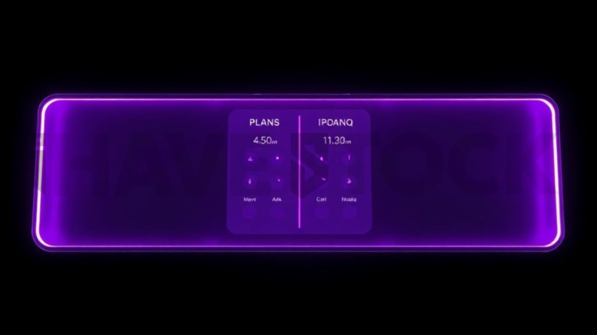 Plan Comparison Card Purple Medium Glow Dark UI Card 2025 – 8K