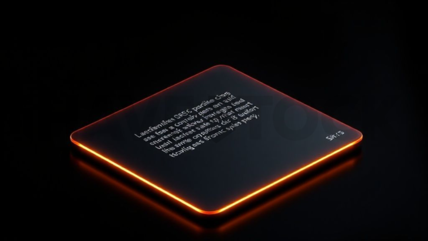 Service Description Card Amber Ultra Glow Dark UI Card 2025 – 8K