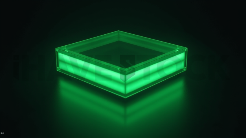 Benefits Grid Card Green Neon Medium Glow Dark UI Card 2025 – 8K