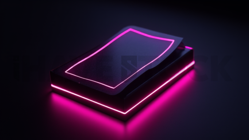 Dark Mode CTA Card Magenta Ultra Glow Dark UI Card 2025 – 8K