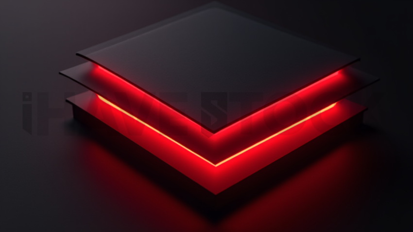 Dark Mode CTA Card Red Neon Medium Glow Dark UI Card 2025 – 8K