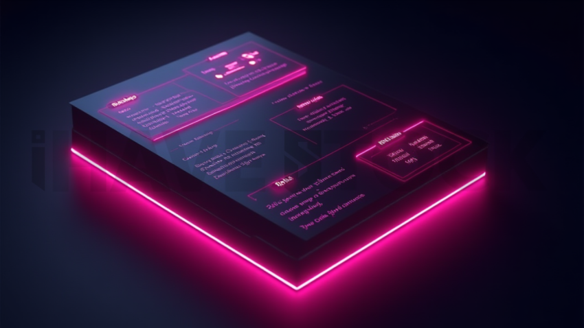 Plan Comparison Card Magenta Strong Glow Dark UI Card 2025 – 8K