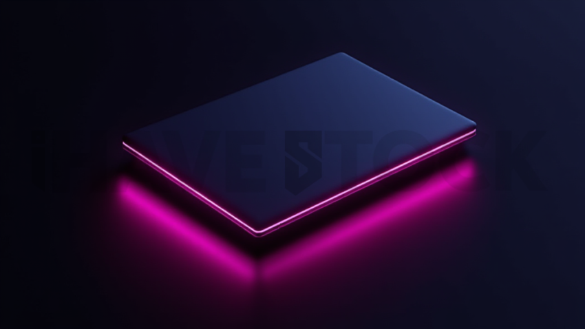 Product Showcase Card Magenta Medium Glow Dark UI Card 2025 – 8K