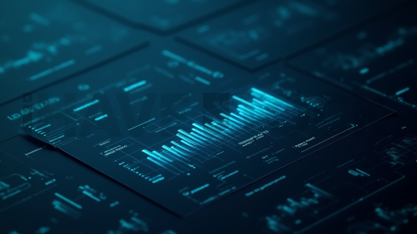 Stats Overview Card Cyan Soft Glow Dark UI Card 2025 – 8K