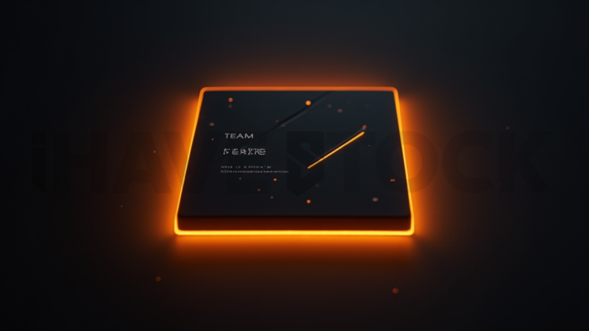 Team Member Card Amber Strong Glow Dark UI Card 2025 – 8K