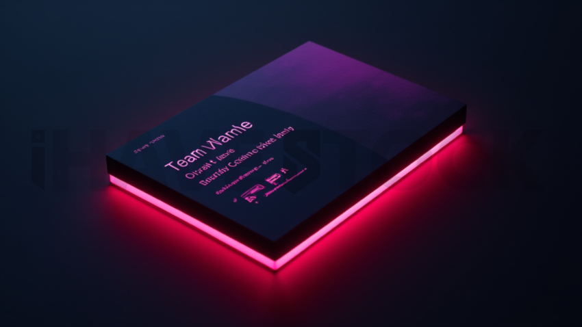 Team Member Card Magenta Ultra Glow Dark UI Card 2025 – 8K