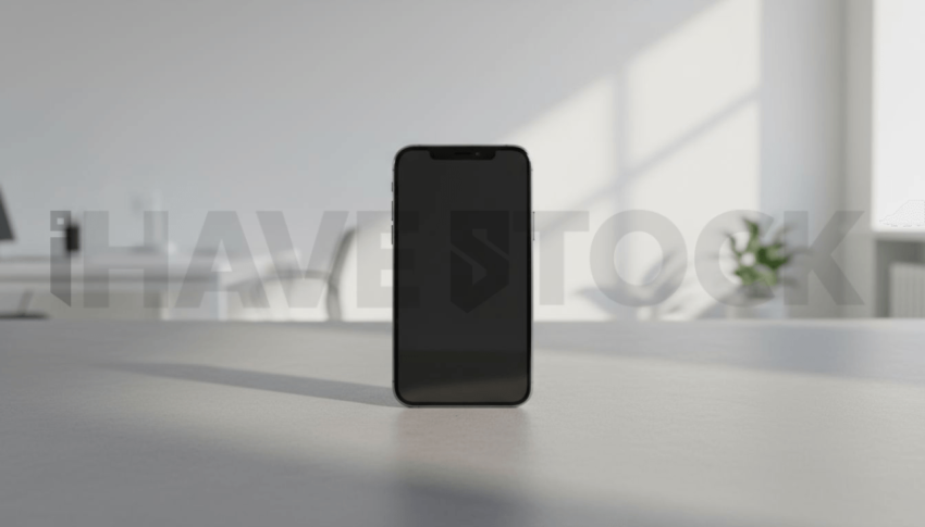 Cinematic landing page   UI concept — smartphone screen 100  empty mockup screen, digital product design studio — premium digital advertising asset #0197