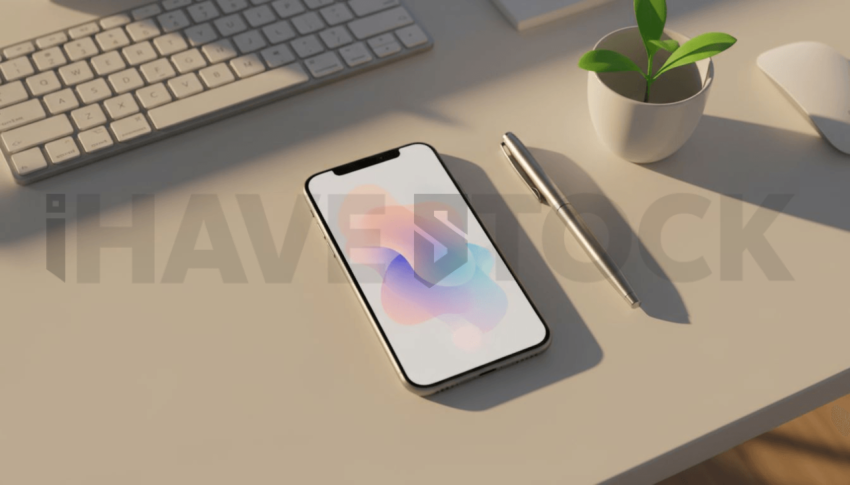 Cinematic landing page   UI concept — smartphone screen UI concept screen (shape layout, no text), premium minimalist workspace — premium digital advertising asset #0132