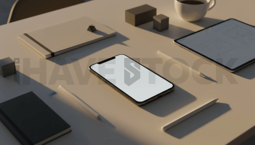 Cinematic landing page   UI concept — smartphone screen 100  empty mockup screen, digital product design studio — premium digital advertising asset #0067