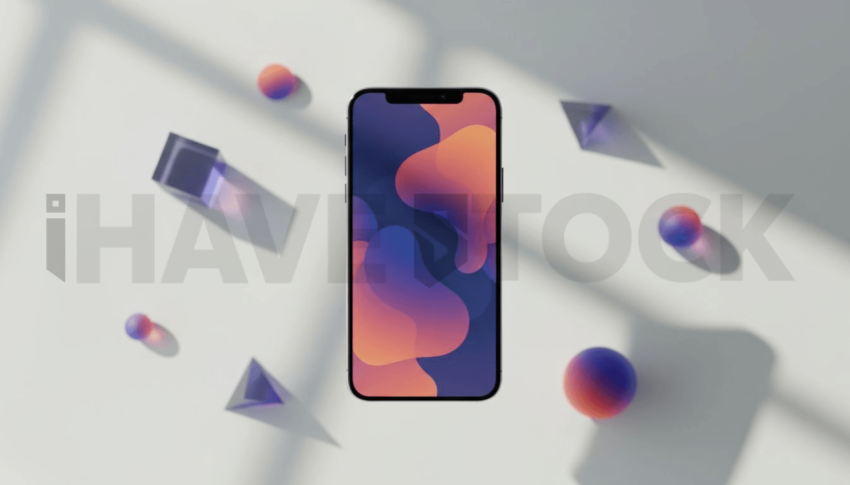 Cinematic landing page   UI concept — smartphone screen UI concept screen (shape layout, no text), digital product design studio — premium digital advertising asset #0060