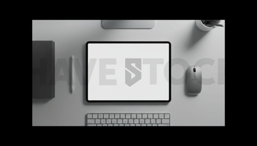 Cinematic landing page   UI concept — tablet screen 100  empty mockup screen, digital product design studio — premium digital advertising asset #0059