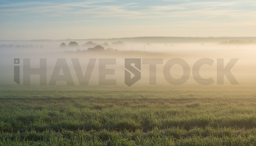 Foggy Farm Field   Fields & Countryside