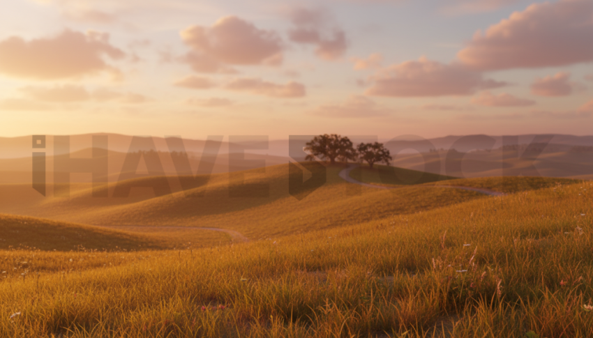 Rolling Hills Under Blue Sky   Fields & Countryside(9)