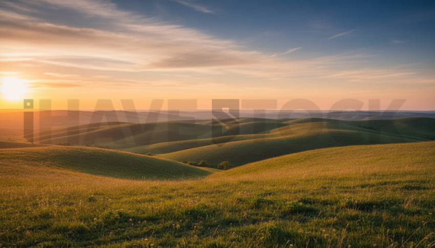 Rolling Hills Under Blue Sky   Fields & Countryside(8)