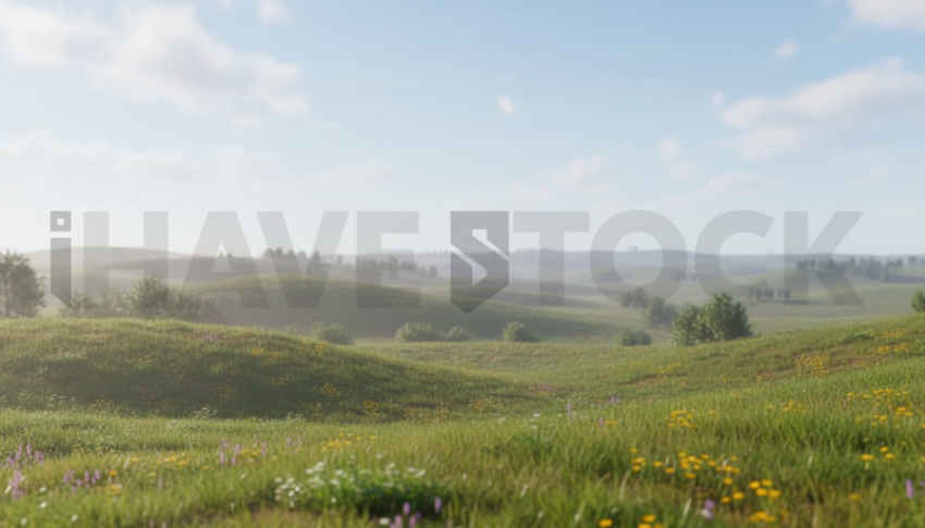 Rolling Hills Under Blue Sky   Fields & Countryside(5)