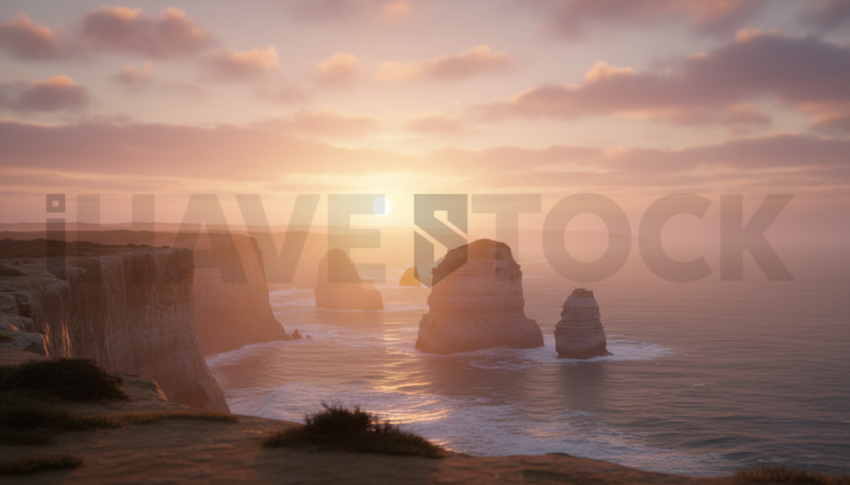 Seaside Cliffs At Sunset   Beaches & Oceans N&L OCN 0009 N&L OCN 0082 N&L OCN 0009