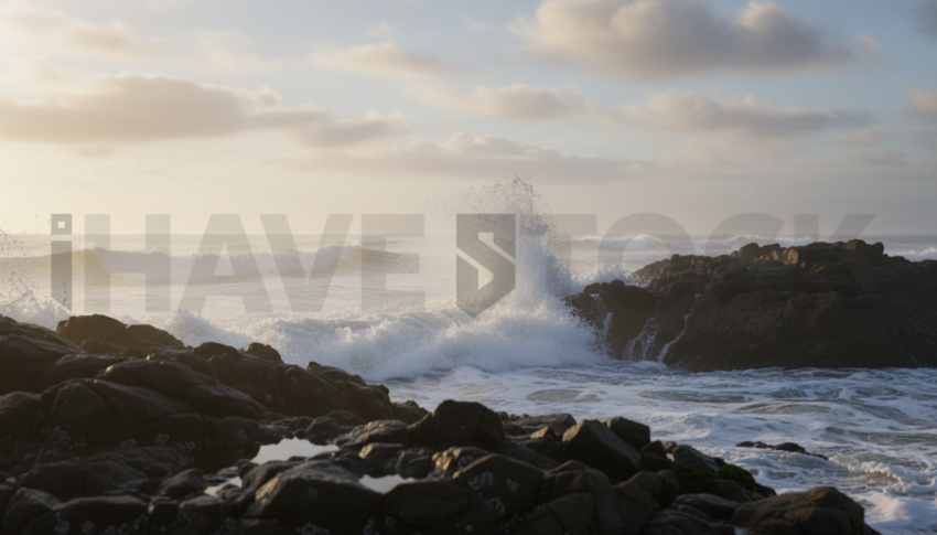 Waves Crashing On Rocks   Beaches & Oceans N&L OCN 0044 N&L OCN 0047 N&L OCN 0044