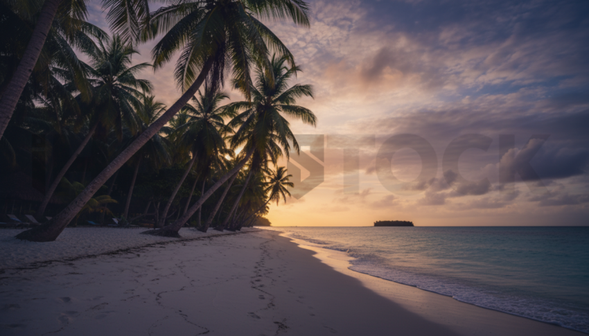 White Sand Beach With Palm Trees   Beaches & Oceans N&L OCN 0024 N&L OCN 0067 N&L OCN 0024
