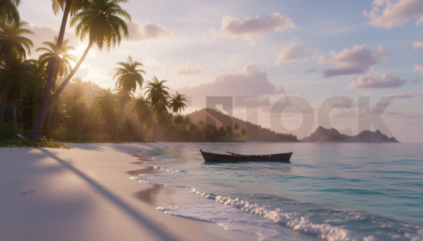 White Sand Beach With Palm Trees   Beaches & Oceans N&L OCN 0038 N&L OCN 0053 N&L OCN 0038