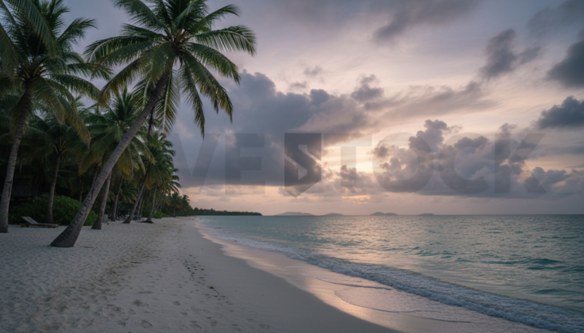 White Sand Beach With Palm Trees   Beaches & Oceans N&L OCN 0054 N&L OCN 0037 N&L OCN 0054