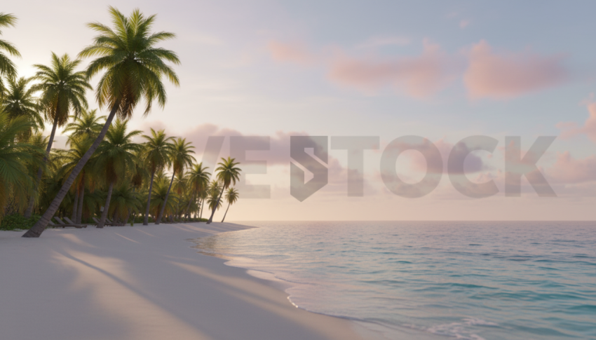 White Sand Beach With Palm Trees   Beaches & Oceans N&L OCN 0069 N&L OCN 0022 N&L OCN 0069