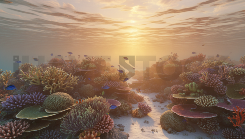 Coral Reef Under Clear Water   Beaches & Oceans N&L OCN 0027 N&L OCN 0064 N&L OCN 0027