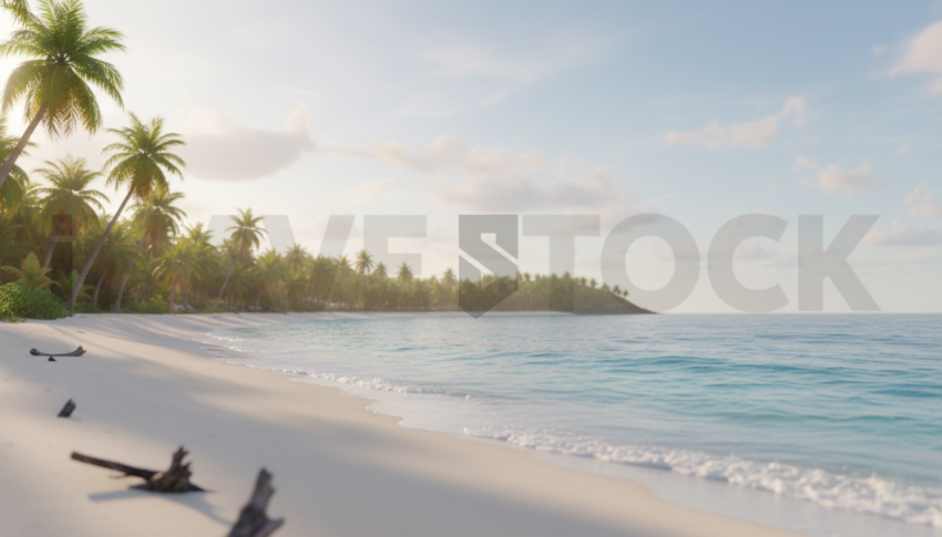 White Sand Beach With Palm Trees   Beaches & Oceans N&L OCN 0037 N&L OCN 0054 N&L OCN 0037