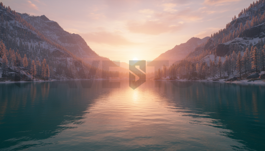 Emerald Lake With Sunlight   Lakes & Rivers N&L RVS 0095