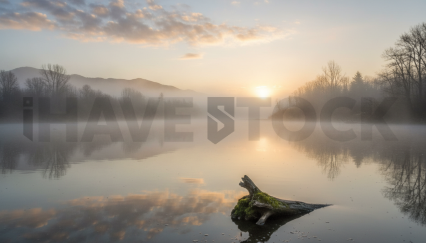 Fog Over Calm River   Lakes & Rivers N&L RVS 0049