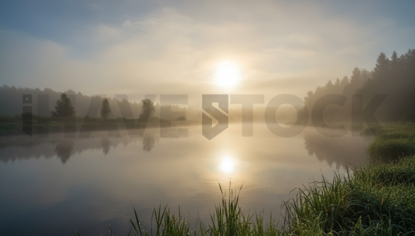Fog Over Calm River   Lakes & Rivers N&L RVS 0077