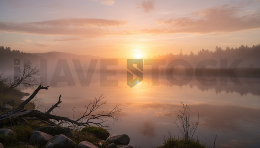 Fog Over Calm River   Lakes & Rivers N&L RVS 0075