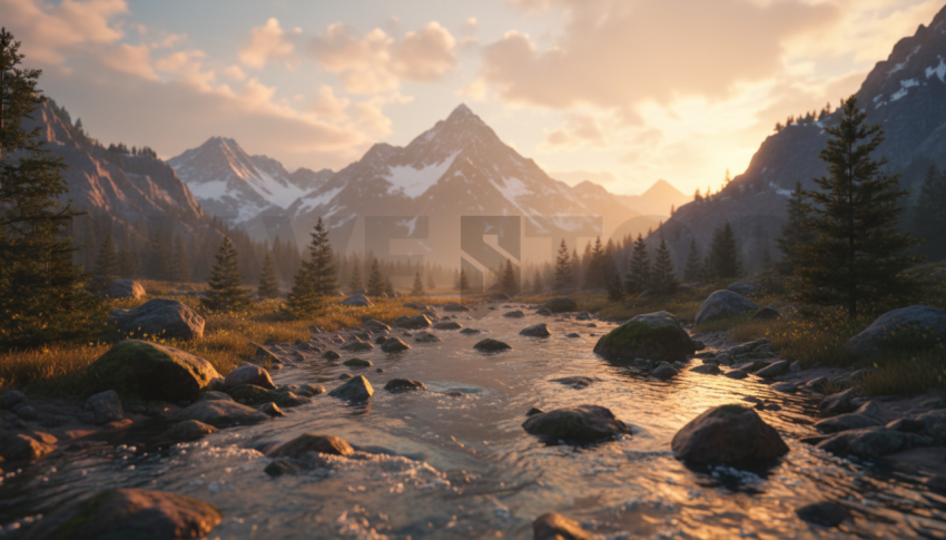 Mountain River Stream   Lakes & Rivers N&L RVS 0056