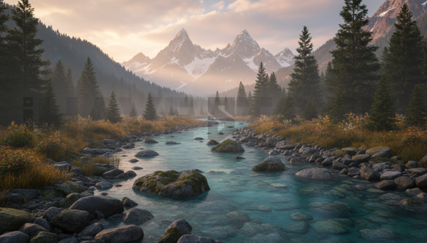 Mountain River Stream   Lakes & Rivers N&L RVS 0085