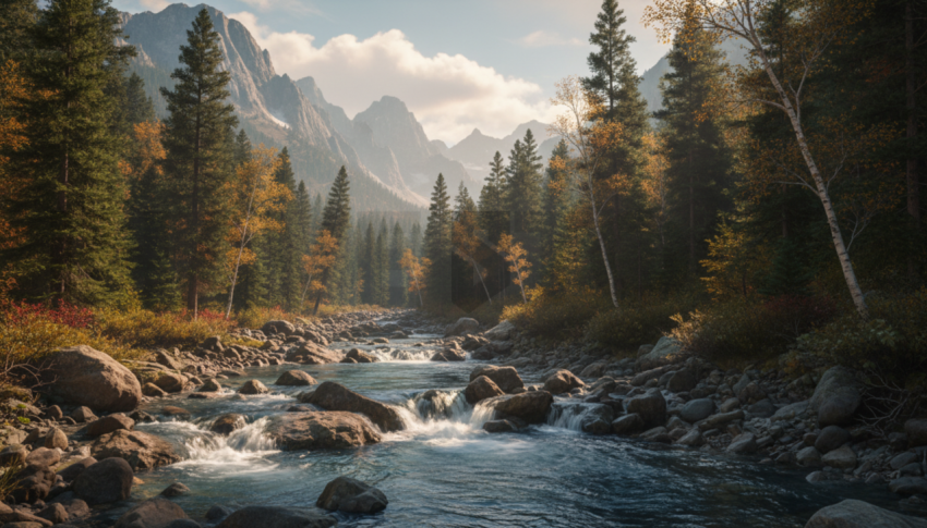 Mountain River Stream   Lakes & Rivers N&L RVS 0070