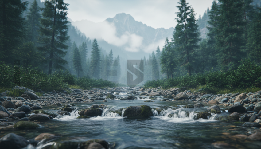 Mountain River Stream   Lakes & Rivers N&L RVS 0094