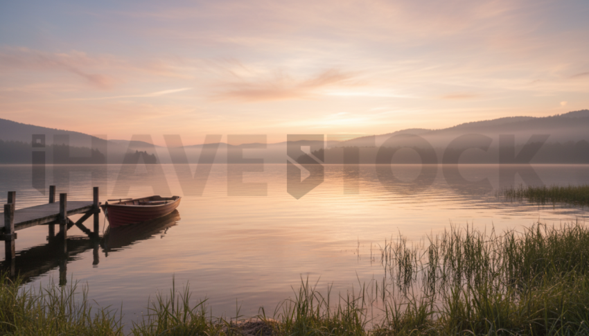Peaceful Lakeside Morning   Lakes & Rivers N&L RVS 0043