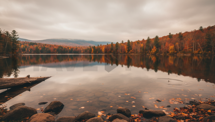 Autumn Lake Reflection   Lakes & Rivers N&L RVS 0037