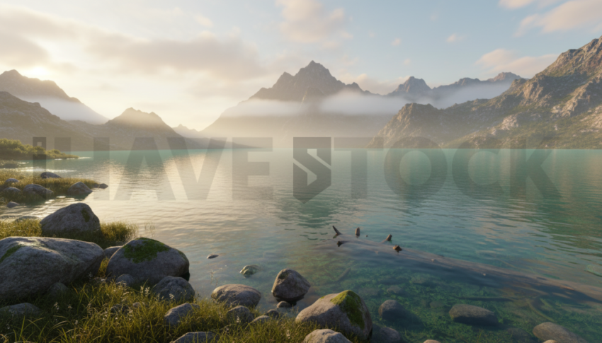 Emerald Lake With Sunlight   Lakes & Rivers N&L RVS 0002