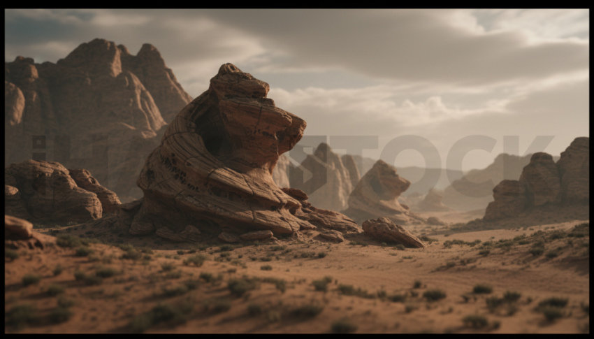 Desert Rock Formations   Deserts & Rocks N&L RKS 0057