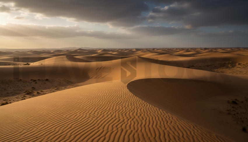 Golden Dunes With Shadows   Deserts & Rocks N&L RKS 0034