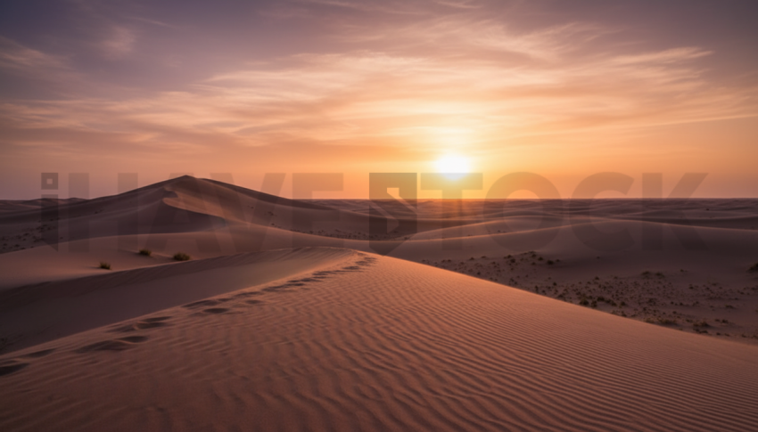 Sand Dunes Under Sunset   Deserts & Rocks N&L RKS 0042