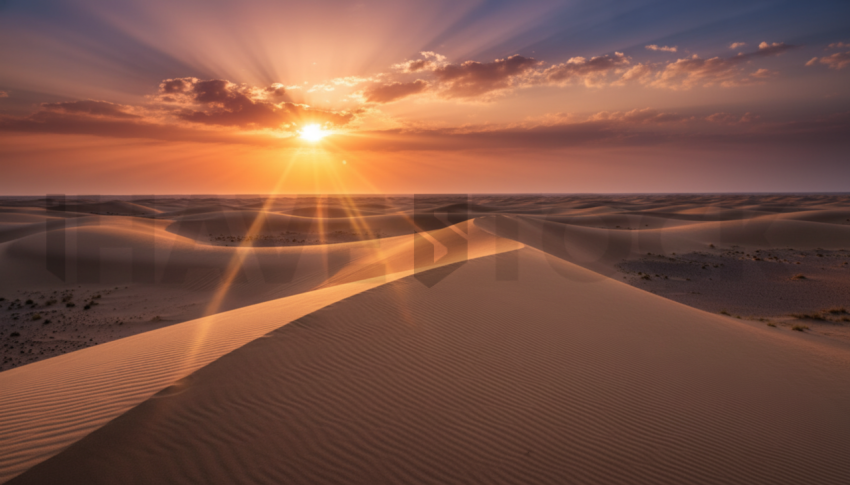 Sand Dunes Under Sunset   Deserts & Rocks N&L RKS 0052