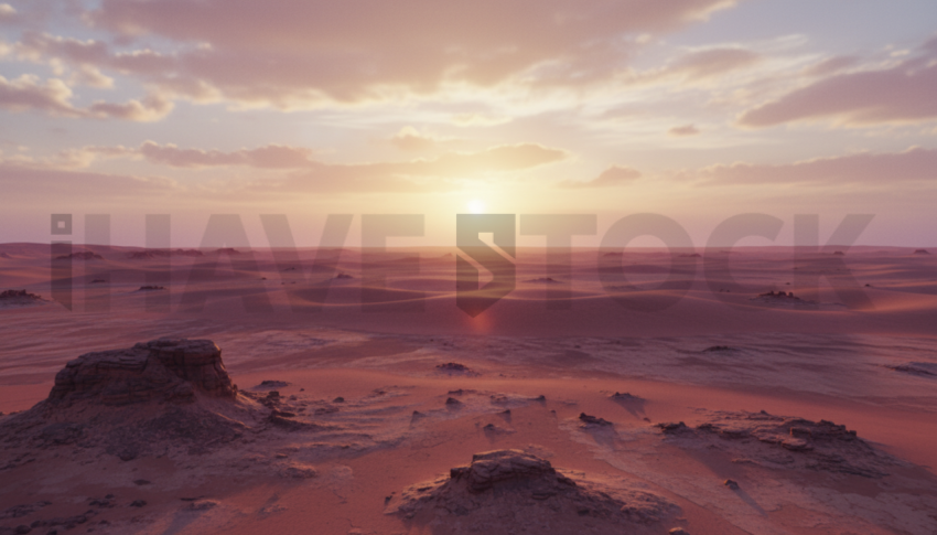 Barren Desert Horizon   Deserts & Rocks N&L RKS 0063