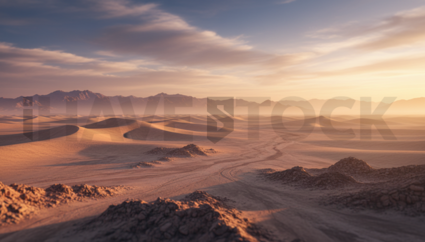 Barren Desert Horizon   Deserts & Rocks N&L RKS 0076