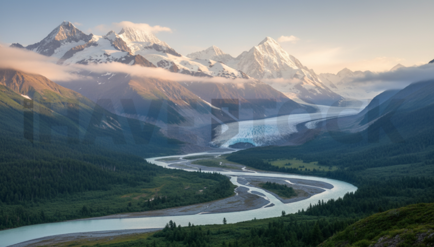 Glacial Valley Landscape   Mountains & Valleys N&L VAL 0024