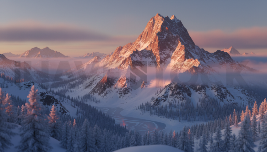 Winter Mountain Peak   Winter & Snow N&L SNW 0089