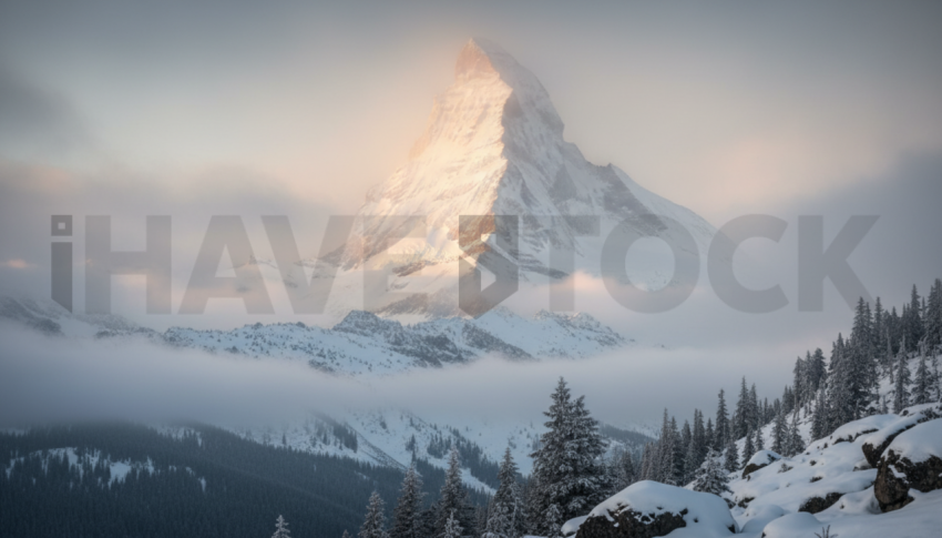 Winter Mountain Peak   Winter & Snow N&L SNW 0096