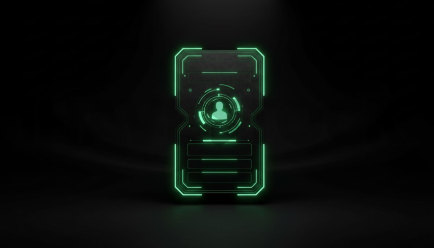 Team Member Card Emerald Strong Glow Dark UI Card 2025 – 8K