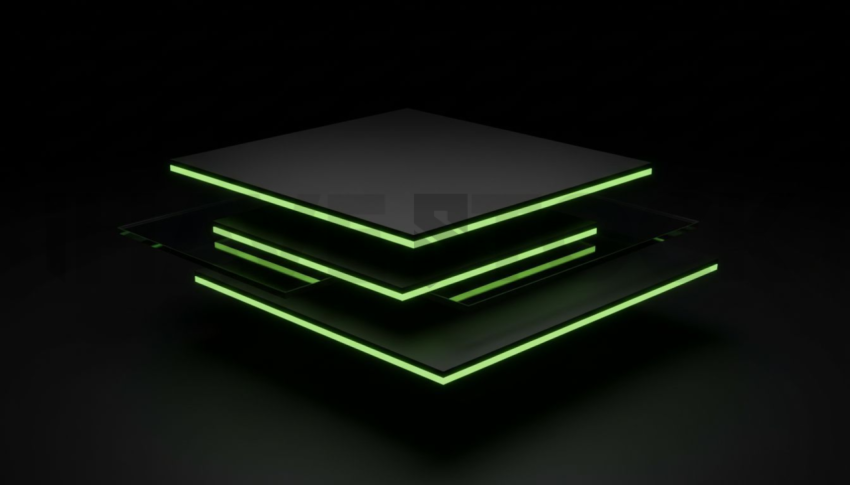 Testimonial Card Green Neon Ultra Glow Dark UI Card 2025 – 8K