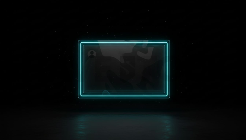 User Review Card Cyan Medium Glow Dark UI Card 2025 – 8K